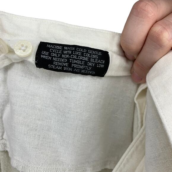 Marc Edwards White Cream Linen Button Down Short Sleeve Shirt XXL - Picture 6 of 6